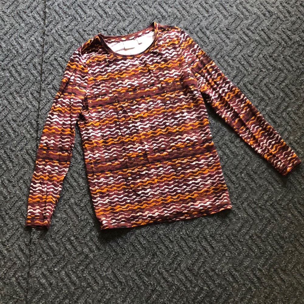 Rafaella Women's Long Sleeve Top - Multicolor Waves